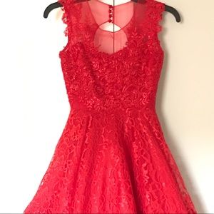 (Red) handmade preteen dress size small
